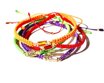 Crystal baguette bracelets