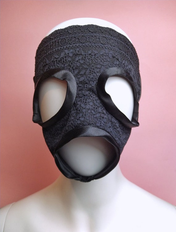 Black lace Blindfold Mask Halloween Mask BDSM Mask -  Portugal