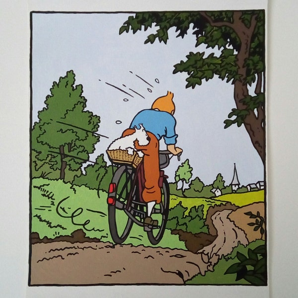 Tableau Tintin et Milou (Enneigé), Tableau BD Tintin, Tableau 8 x 11