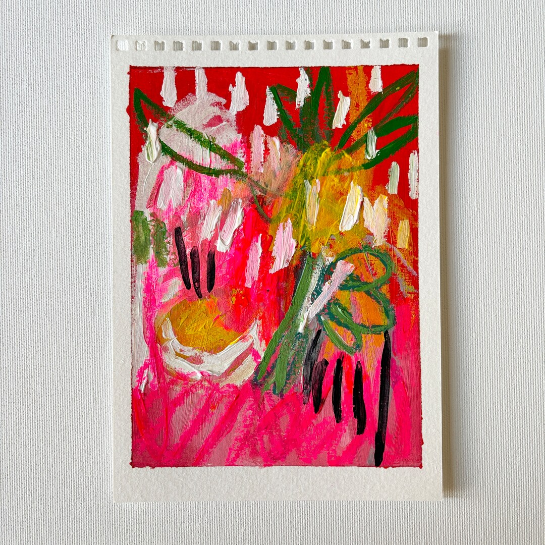 Abstract Painting, Mini Abstract, Tiny Original Abstract Painting, 5x7 ...