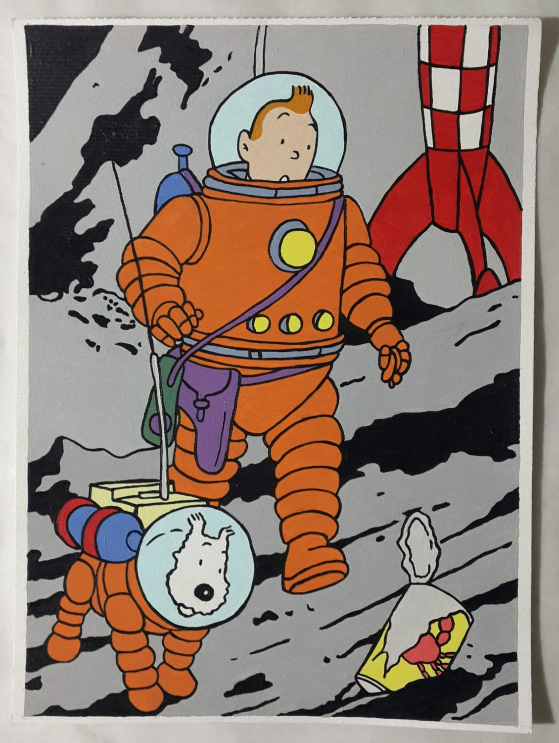 tintin-and-milou-snowy-painting-tintin-comic-painting-8x11-painting