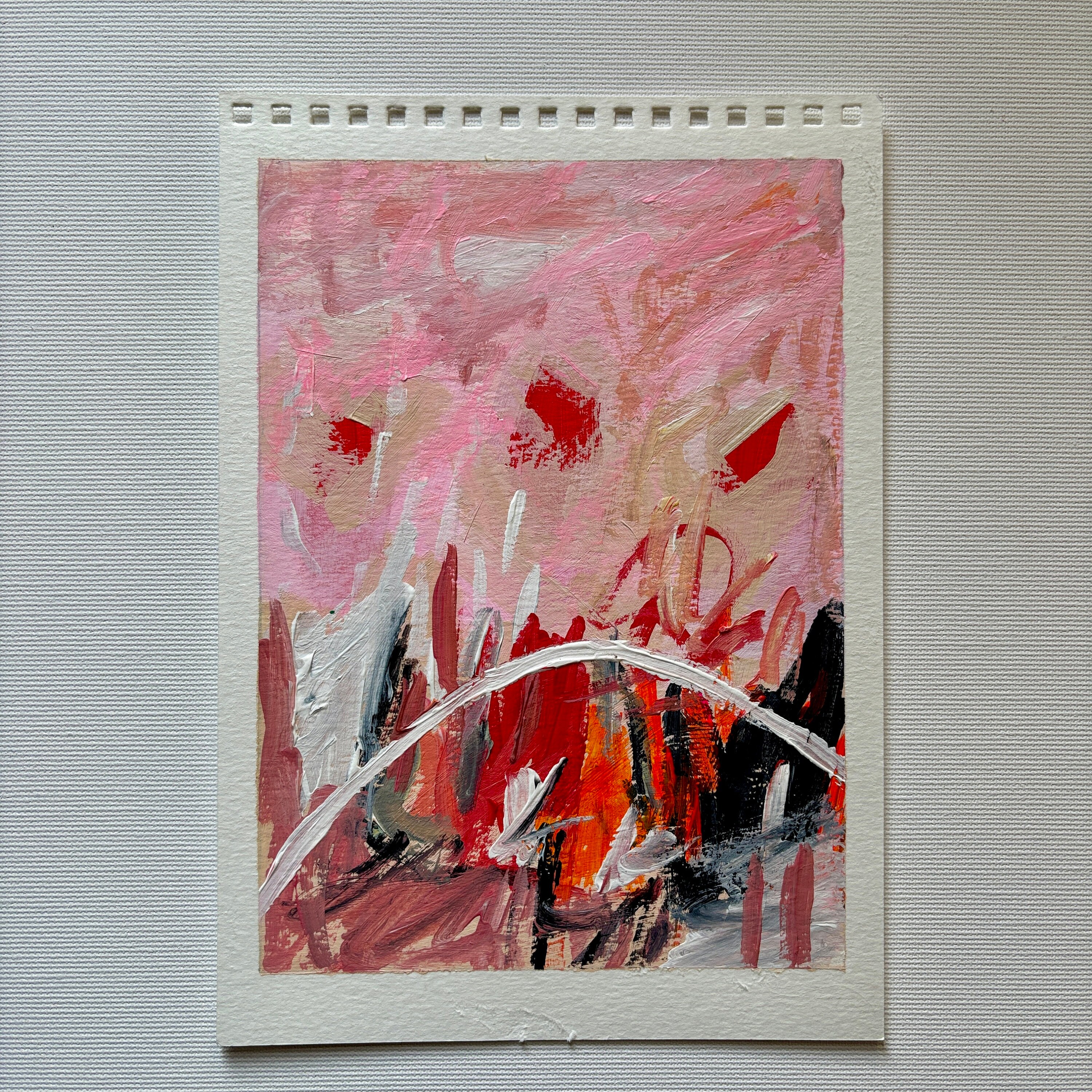 抽象画、ミニ抽象画、小さなオリジナル抽象画、5x7インチ、アクリル画