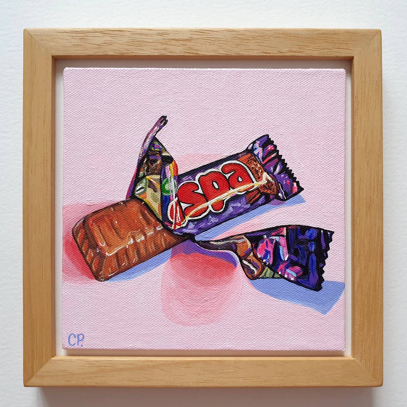 Wispa Bar, Chocolate Painting, Original Still Life Painting