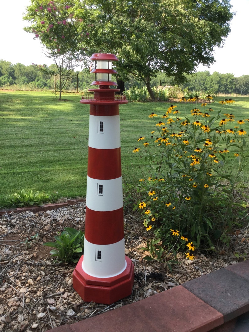 Bodie Island Red Lighthouse Solar Decorative Lawn And Etsy