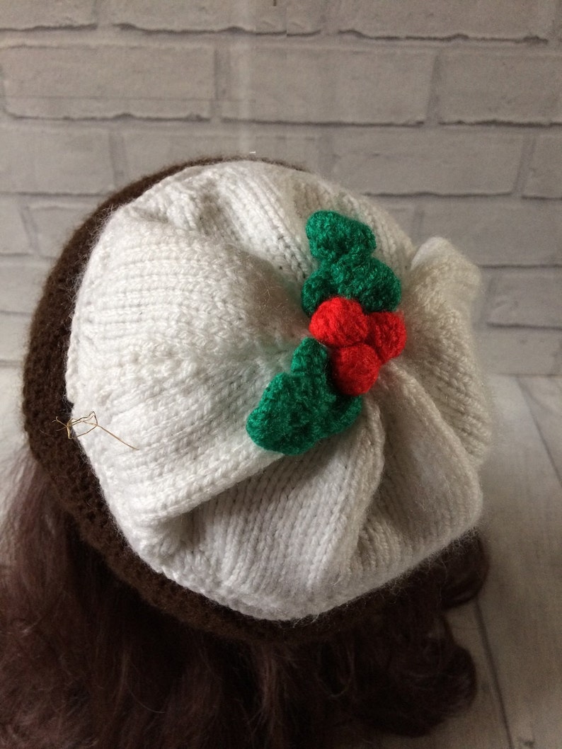Christmas Pudding Knitted Hat Novelty Beanie for a Gift Etsy UK