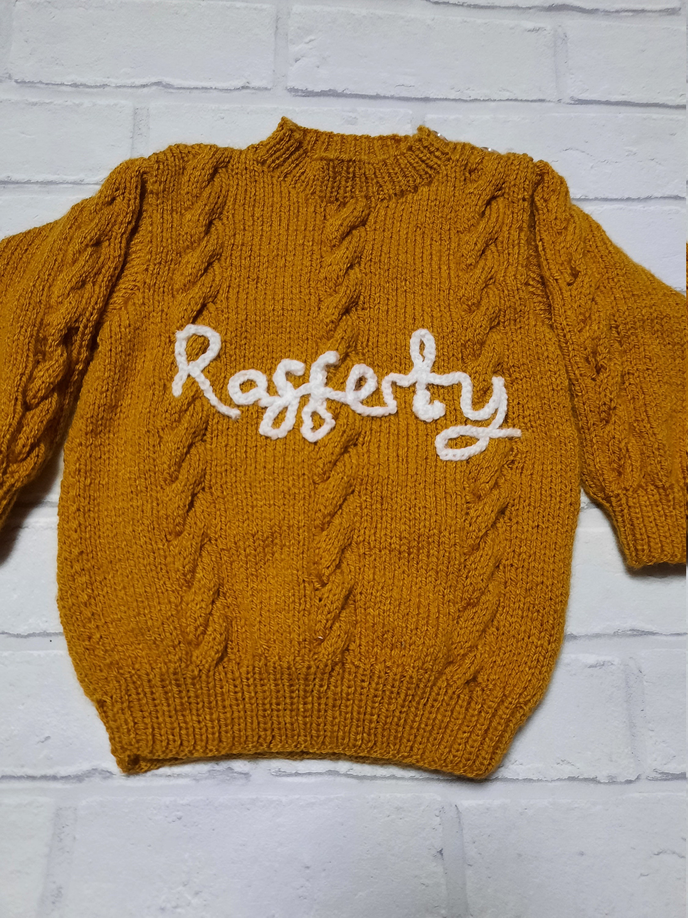 Personalised option Name Jumpers Add on for Knit Sew Crafty Etsy