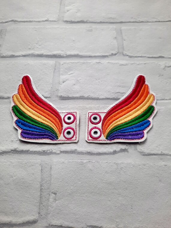 Rainbow Shoe Wings Pride Wings for Shoes Laces or Velcro Cosplay for Boots Roller Skates Rainbow Wings Children s Play Dress Up. Etsy UK