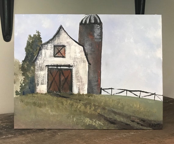 Rustic White Barn Etsy