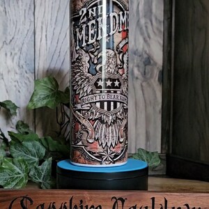 Second Amendment   20 Ounce Double-Wall Stainless Steel Tumbler w/ Stainless Steel Straw & Straw Cleaner