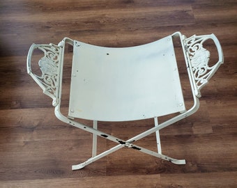 Art Deco Wrought Iron Vanity Stool - Female Face AS662 1930s