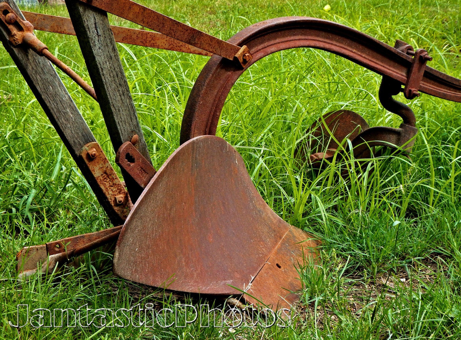 Plow photograph rusty antique horsedrawn farm implement Etsy