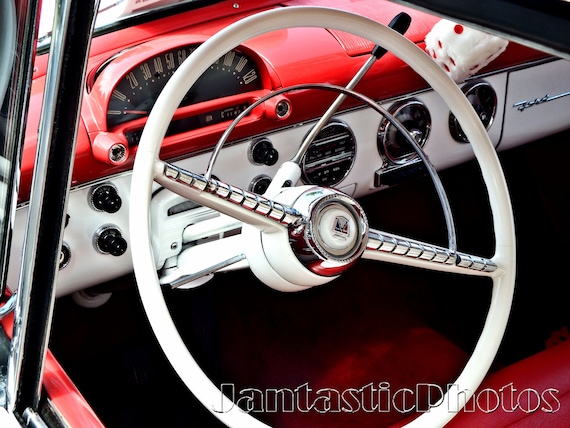 Download Ford Crown Victoria Dashboard Photograph 1955 Classic Car Etsy