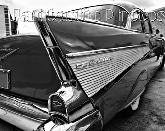 Bel Air photograph 1957 Chevrolet Chevy tail fin Instant download photo classic car vintage '50s automobile photography automotive art