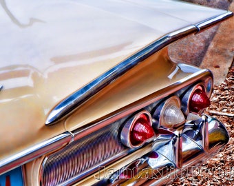 Chevrolet Impala photograph 1960 vintage Chevy taillight tailfin Instant download photo antique automobile photography classic car