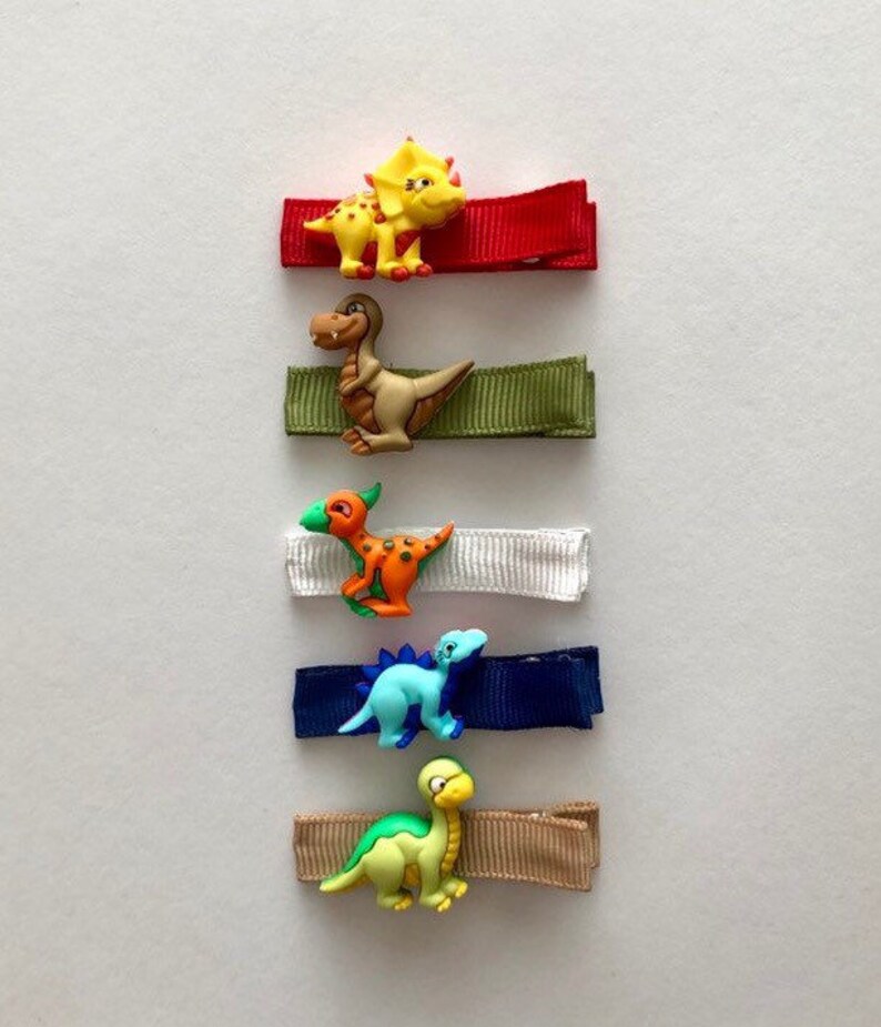 Dinosaur Hair Clips for Girls Boys Baby Dino Barrettes Etsy