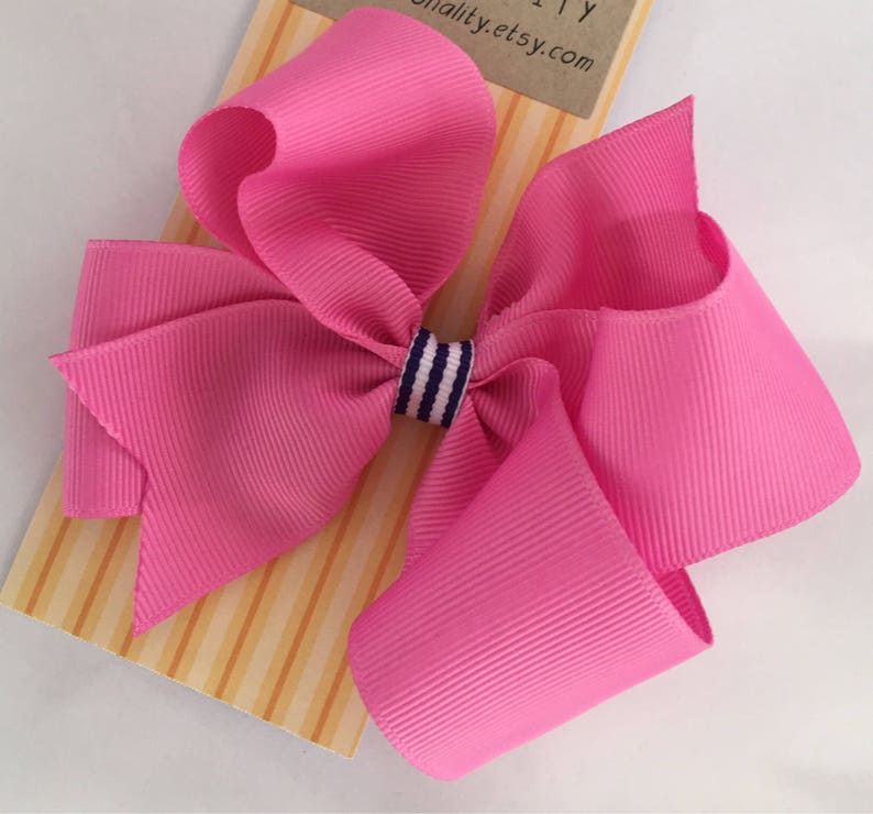 Monkey Neon Pink Pinwheel Hair Bow 4 Monkey Neon Pink Pinwheel Hair Bow 4