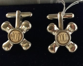 Hot and Cold Taps Cufflinks