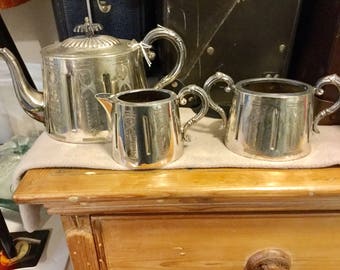 Antique Silver Plated Teaset