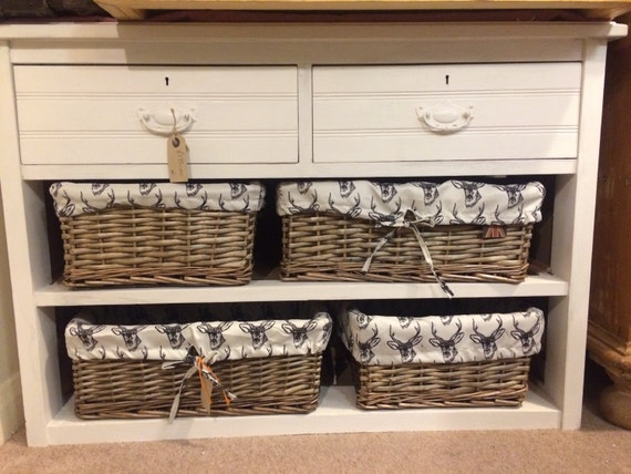 storage unit with baskets grey