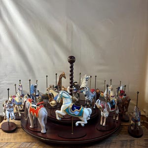 Franklin Mint Carousel Animals - Etsy