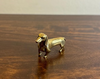Miniature Brass Dachshund