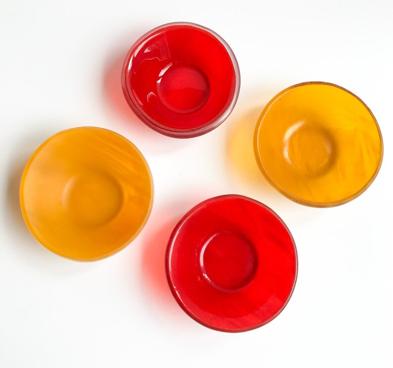 Small Colored Glass Bowls Etsy