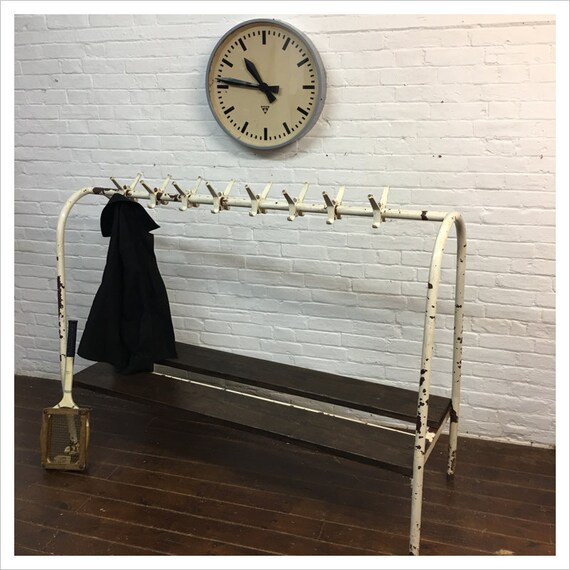 Vintage School Locker Room Bench Etsy