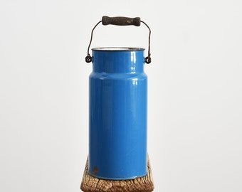 Blue Vintage Enamel Milk Churn - Z