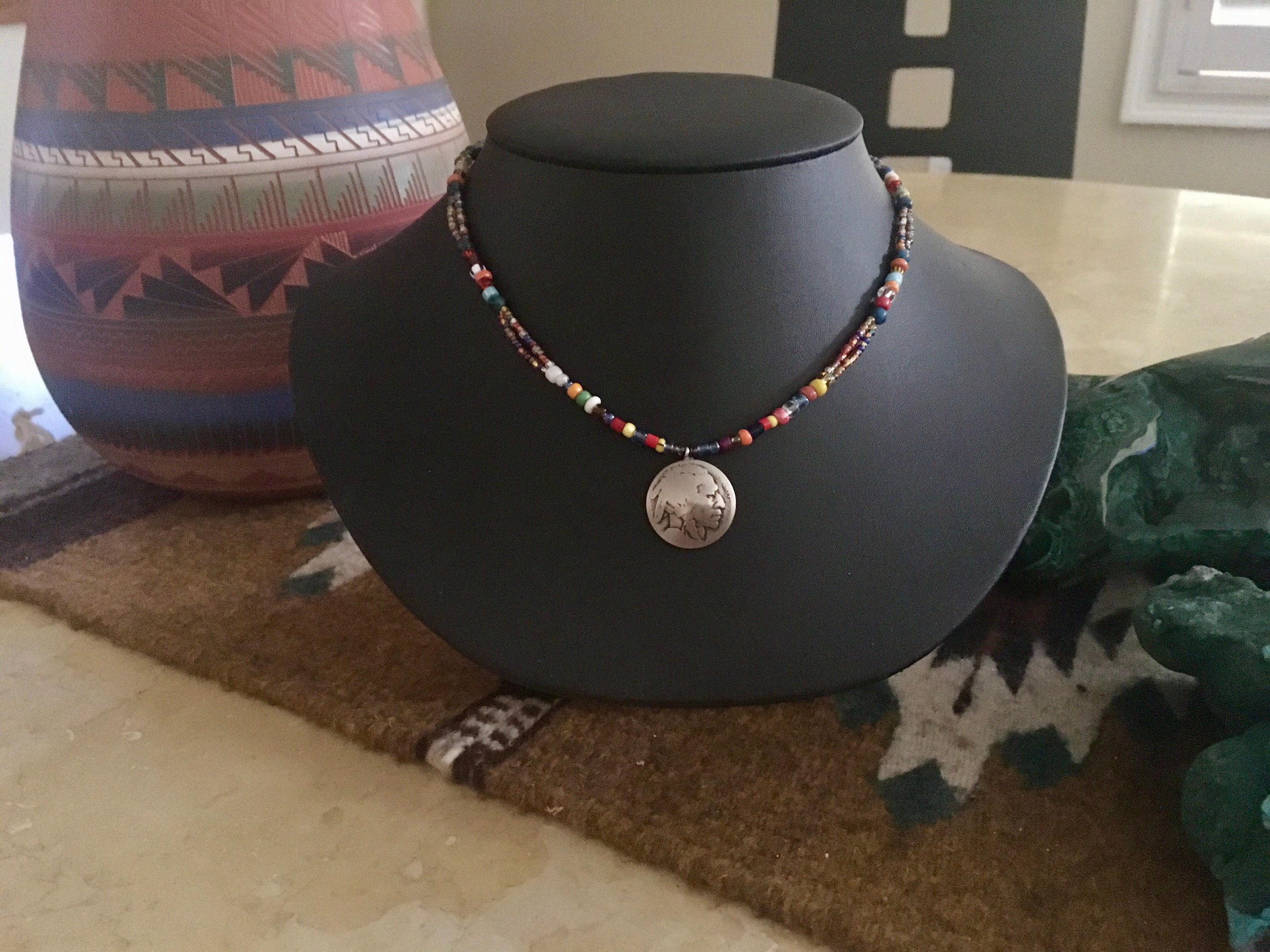 Indian Head Bead Necklace