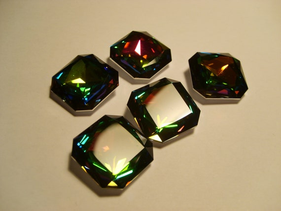 1x SWAROVSKI 4675 VITRAIL MEDIUM 23mm SQUARE CABOCHON CRYSTAL STONE