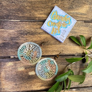 Crocheted Sea Blue Earrings