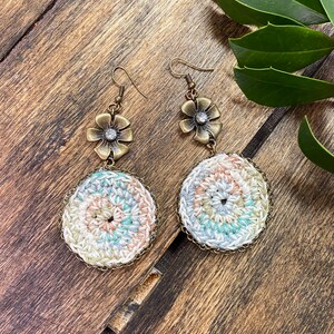 Soft Beige with Bronze Flower