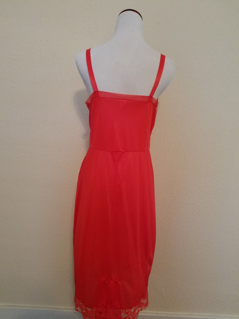Red 1960s full slip by Movie Star. 100 Nylon. Size 38. Etsy