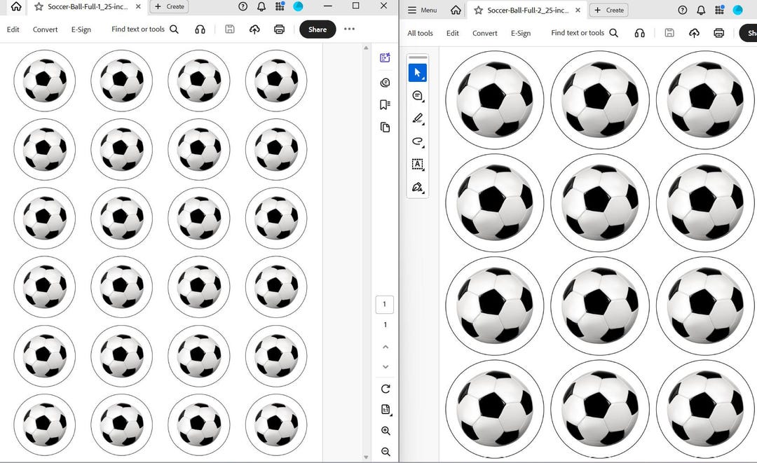 Soccer Button DIGITAL PDF: Soccer Ball (full Button) Pinback Buttons in 1.25