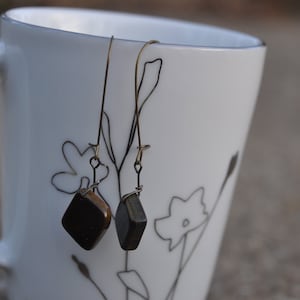 Square Tigers Eye Dangle Earrings