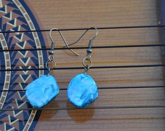 Aqua Blue Dangle Earrings