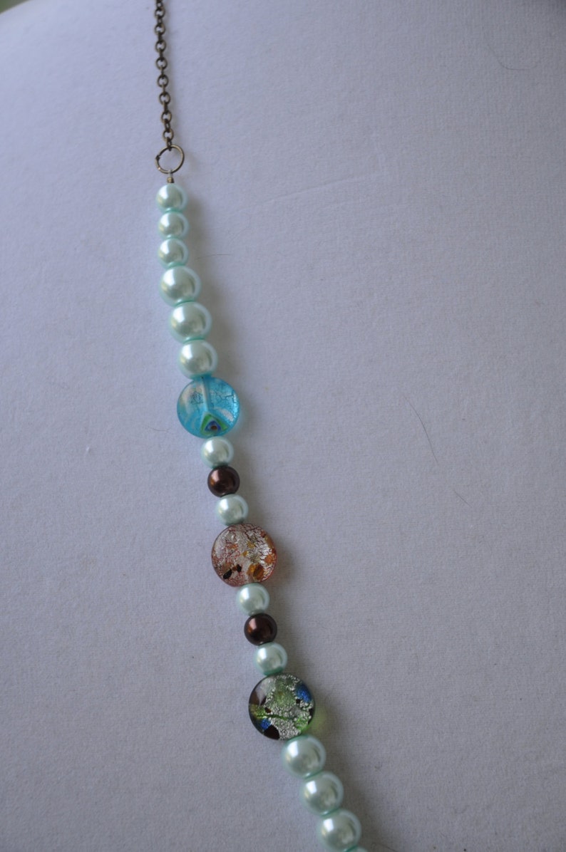Mint Breeze Pearl Beaded Necklace main image 0