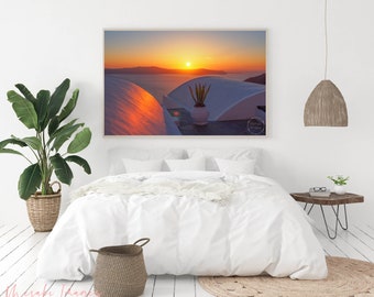 Santorini Sunset ~ Photography or Fine Art Print - Travel Photography Greek Islands