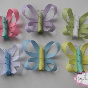 Butterfly Hair Bow, Butterfly Bow, Butterfly Hair Clip, Glitter Hair Bow, Girl Gift, Butterfly Birthday