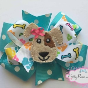 Puppy Hair Bow, Dog Hair Bow, Puppy Bow, Dog Bow, Puppy Hair Clip, Dog Hair Bow, Puppy Felt Clip, Dog Felt Clip