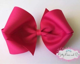 Large Pink Hair Bow, Dark Pink Hair Bow, Extra Large Pink Hair Bow, Boutique Bow, Pink Boutique Hair Bow, Pink Bow, Large Pink Bow