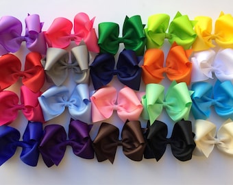 6 inch Hair Bow, 6 inch Bows, Large Hair Bows, Solid Hair Bows, Bow Package, Bow Deal, Big Hair Bows