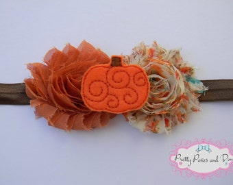 Fall Headband, Pumpkin Headband, Autumn Headband, Fall Baby Headband, Pumkpin Headband, Fall Photo Prop