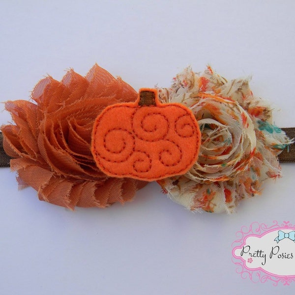 Fall Headband, Pumpkin Headband, Autumn Headband, Fall Baby Headband, Pumkpin Headband, Fall Photo Prop