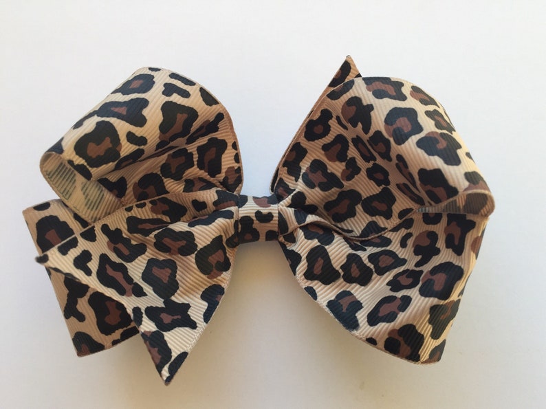 Cheetah Bow, Leopard Bow, Cheetah Hair Bow, Leopard Hair Bow, Cheetah Print Hair Bow, Leopard Print Hair Bow image 1