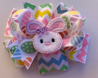 Easter Hair Bow, Easter Bow, Easter Egg Hair Bow, Easter Gift, Spring Hair Bow, Easter Egg Bow, Bunny Bow, Bunny Hair Bow