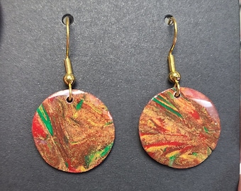 Festive Marble Earrings