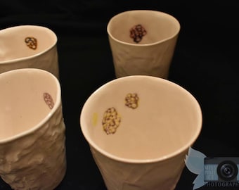 Textured Porcelain Cup - Vessel - Drink Holder - Porcelain - Decorative
