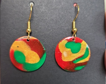 Festive Spot Marble Earrings