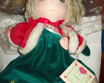 Lalka Precious Moments Christmas Edition z rocznika 1990, nowa